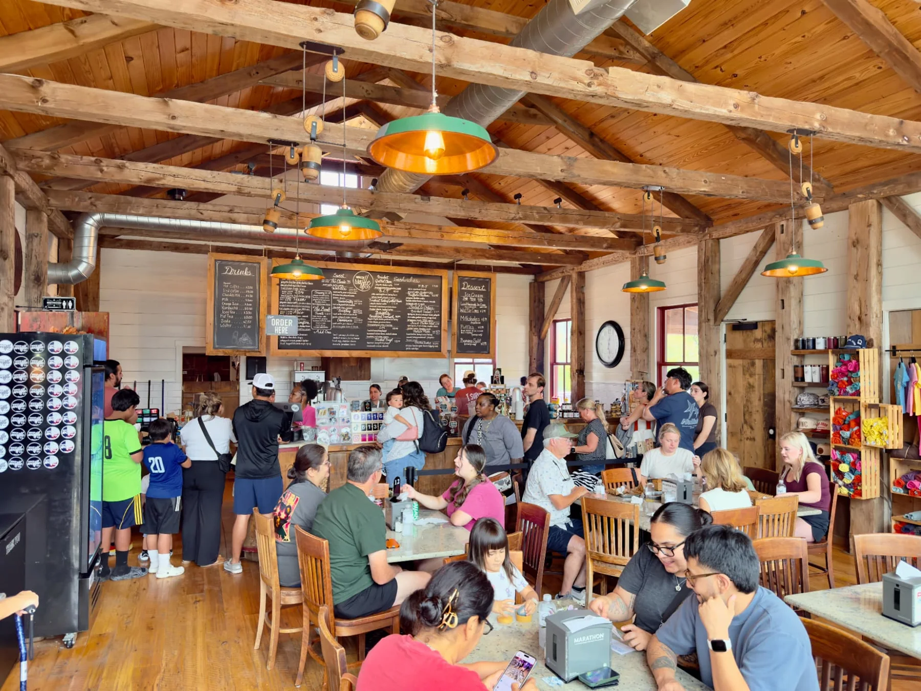 Warm casual restaurant interior for diners in Waco